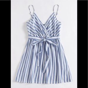 Plus size two toned striped belted maxi dress